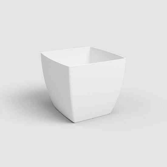 Piantina quadrata - Finestra matte - 40cm - Bianco - Plastica