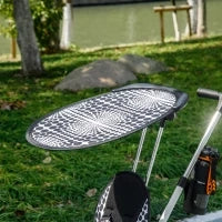 Triciclo per Bambini con Maniglione di Spinta, Tettuccio, Barra di Sicurezza e Box, 105x47x89 cm, Bianco e Nero