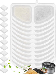 24 pacchi di filtri per la Oneisall Ultra Silenziosa 2,5L fonte per gatti, filtro per fonte per gatti con filtrazione tripla, molto efficiente, 12 filtri di ricambio per fonte per gatti + 12 filtri schiuma (12+12)
