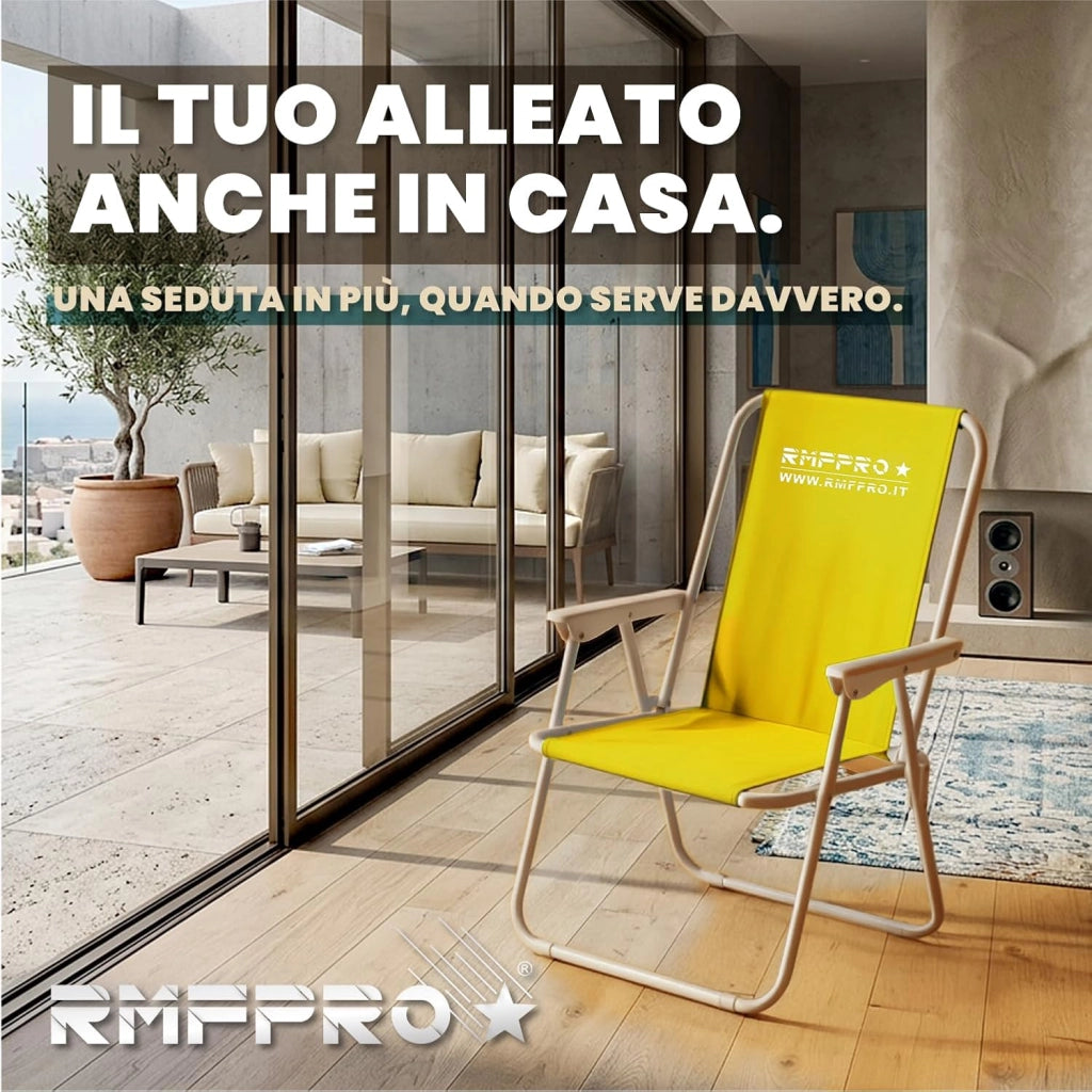 RMF PRO SEDIA PIEGHEVOLE DA SPIAGGIA GIALLA