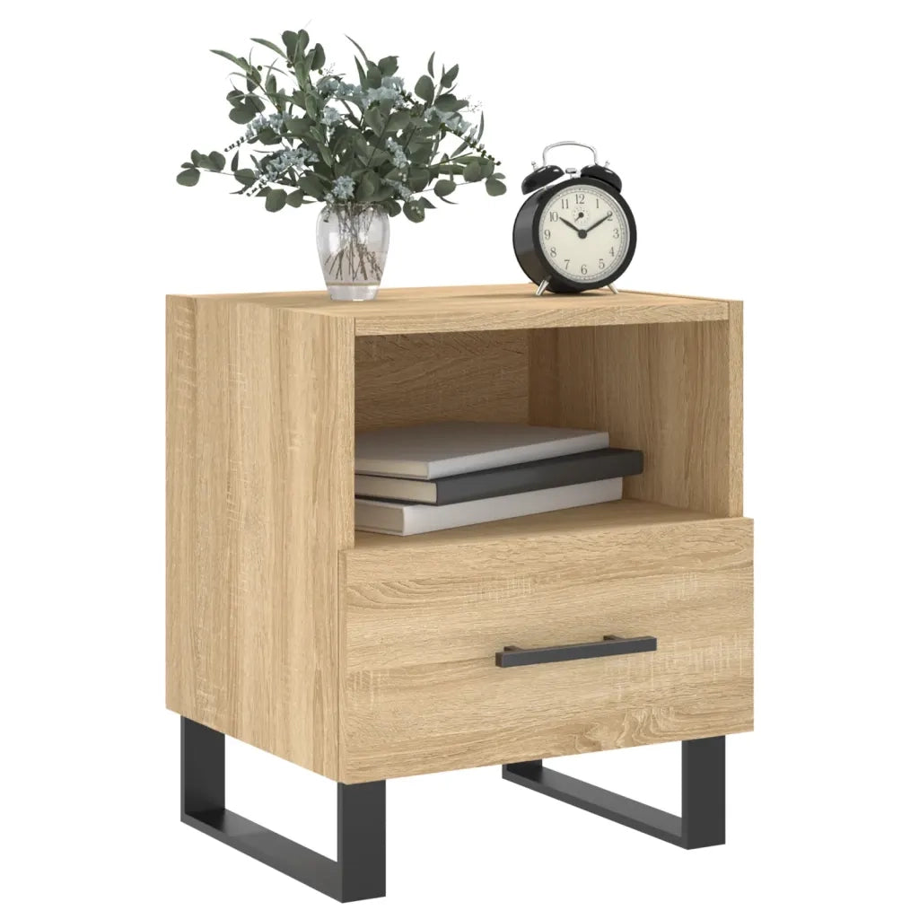 Comodino | Armadio da Notte | Mobiletto da notte Rovere Sonoma 40x35x47,5 cm in Legno Multistrato
