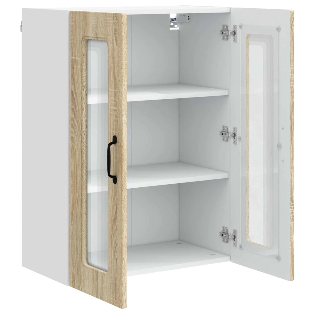 Mobile da cucina rettangolare moderno 60 x 31 x 80 cm ampio spazio contenitivo stile di design in legno ingegnerizzato rovere Sonoma 02_0053765