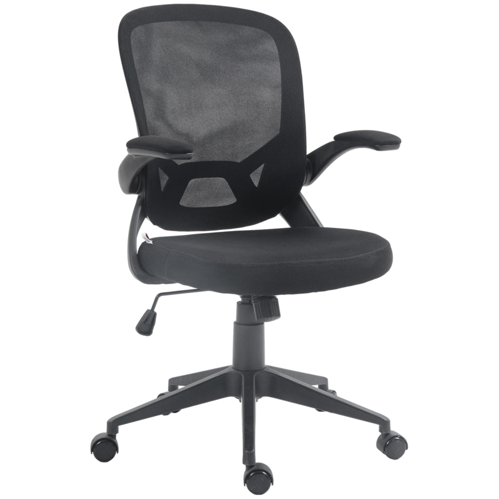 Sedia da Ufficio Girevole Ergonomica ¨C Zephmum ¨C Nero, Tessuto a Rete, Altezza Regolabile