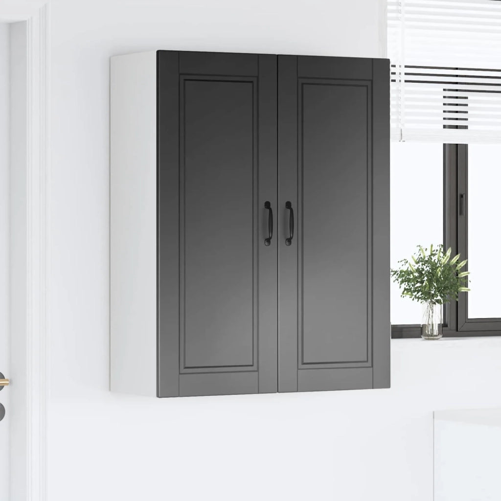 Armadietto a muro PORTO Nero 80 x 31 x 100 cm Legno multistrato
