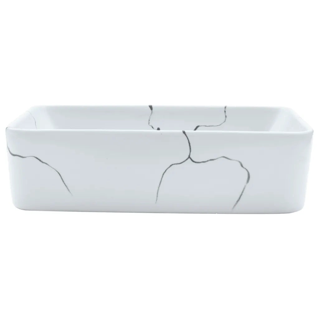 Lavabo da Appoggio Bianco Rettangolare 46x35,5x13 cm Ceramicacod mxl 131491
