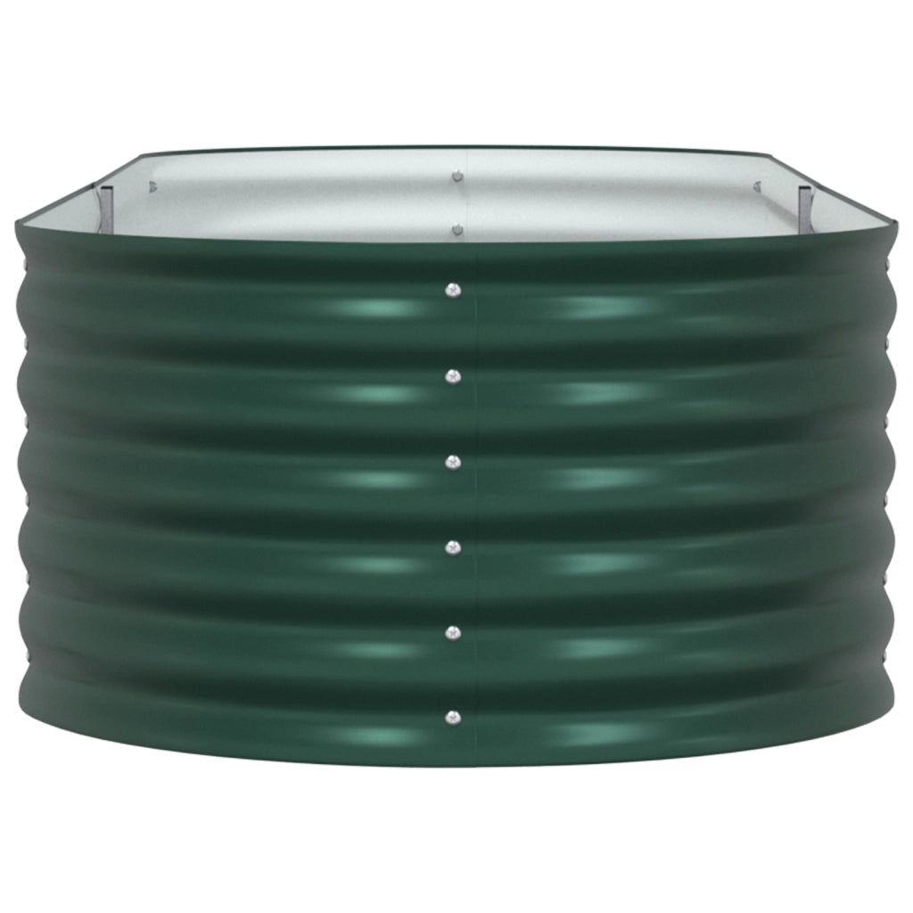 Lettiera da giardino Verde 240x80x44 cm Acciaio zincato