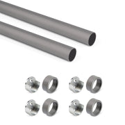 Set di spessori laterali per appendiabiti per armadio Hang, Tecnoplastica, Verniciato Moka