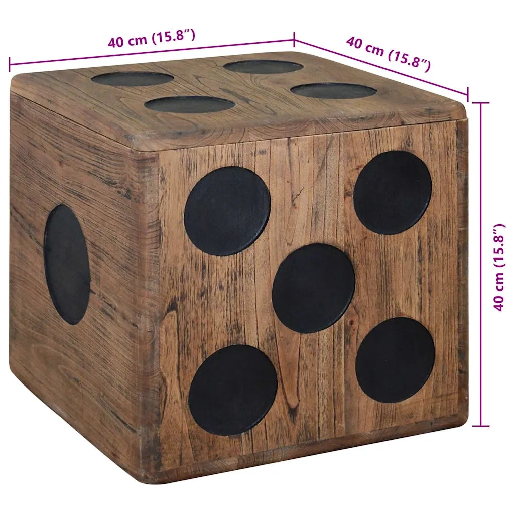 Scatola in Legno Mindi 40x40x40 cm Design a Forma di Dado cod mxl 48642