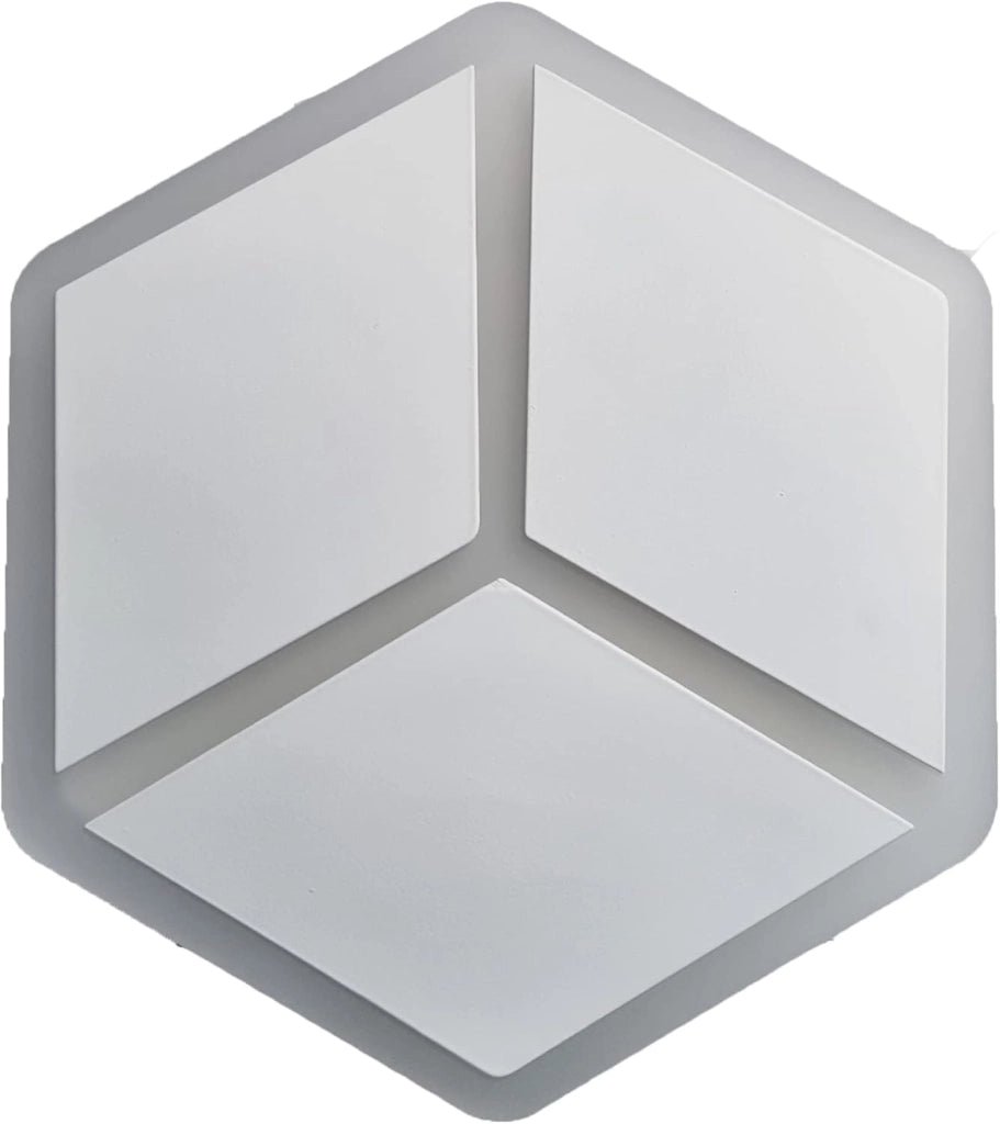 Applique LED da Parete Interna 12W Design Cubo 3D – Luce Calda, Naturale o Fredda – 960 Lumen – Alluminio Bianco 21x23,5 cm