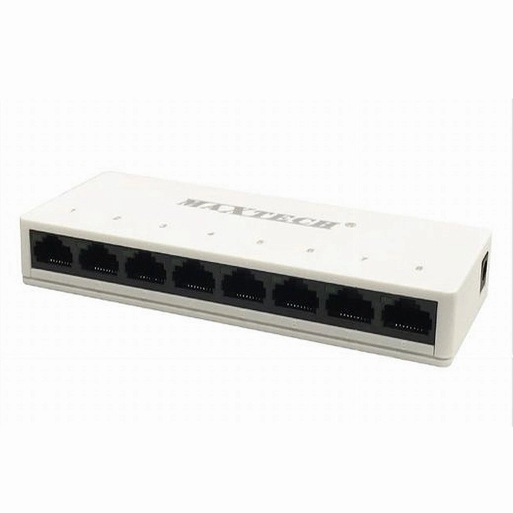 Trade Shop - Switch Desktop 8 Porte Lan 10/100mbps Sw800 Facile Installazione Maxtech Lv-sw08 -