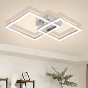 ZMH Plafoniera LED argento 20W 4000K moderna plafoniera quadrata per soggiorno camera da letto corridoio o ufficio