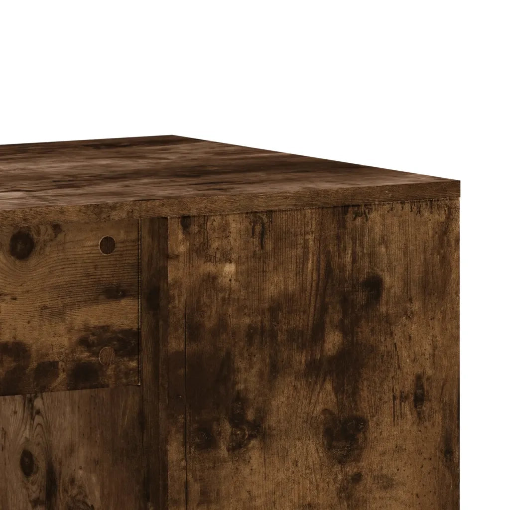Scrivania | Tavolo da Ufficio Rovere Fumo 102x50x75 cm in Legno Multistrato