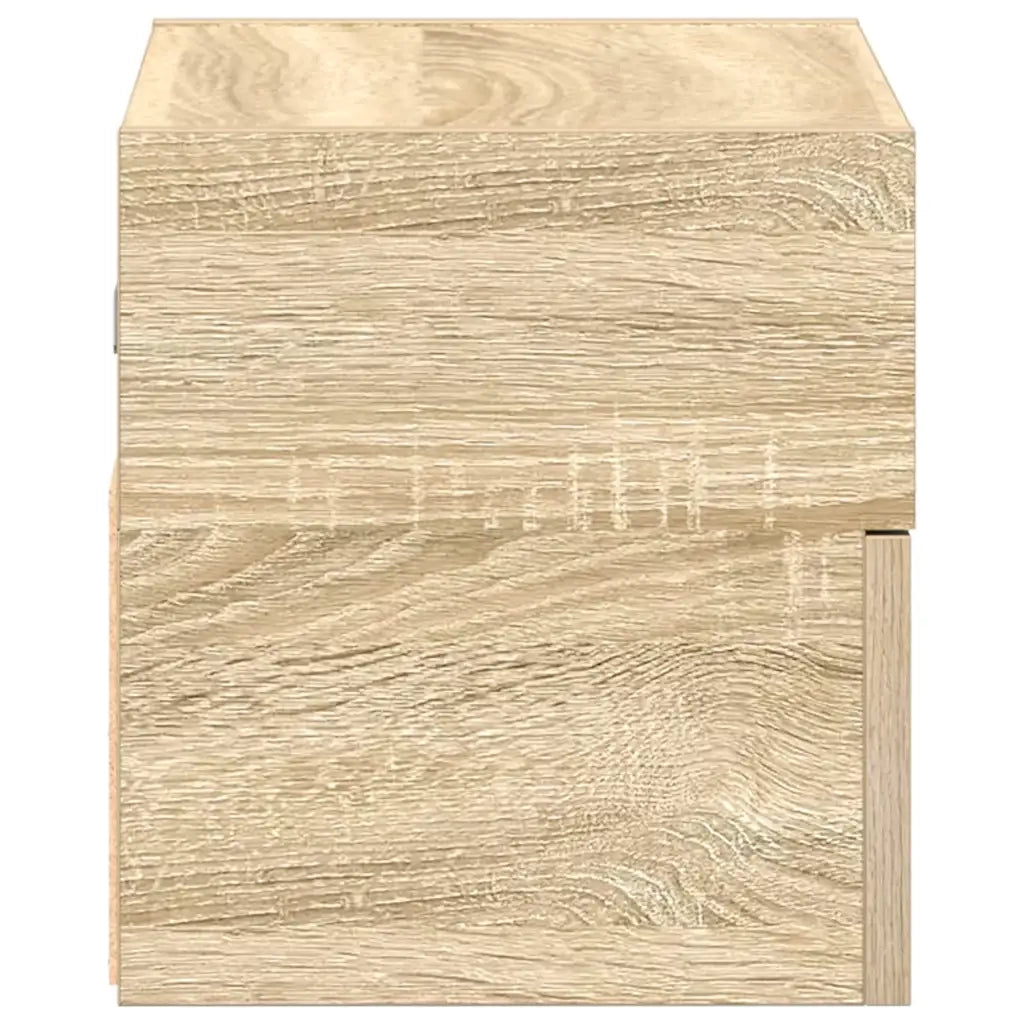 Comodini a Muro 2 pz Rovere Sonoma 45x26x28,5 cm 858601