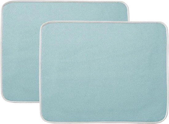 Set di protezione per piatti e padelle - evaporazione rapida - facile da pulire - verde blu/avorio
