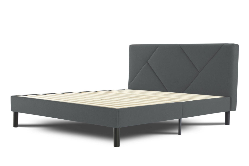 Hemera, Letto Piazza e Mezza Dimensione Materasso 120x190 cm, Grigio