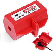 Prevenzione di furto di corrente - Cassetto di presa di corrente chiuso a chiave rosso.