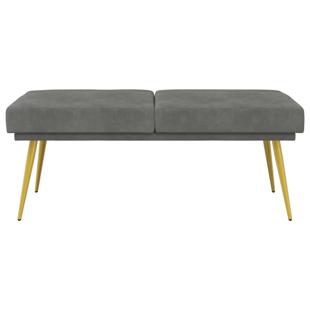 Panchina a doppio strato Grigio Scuro 120 x 45 x 46 cm Velluto 42038586