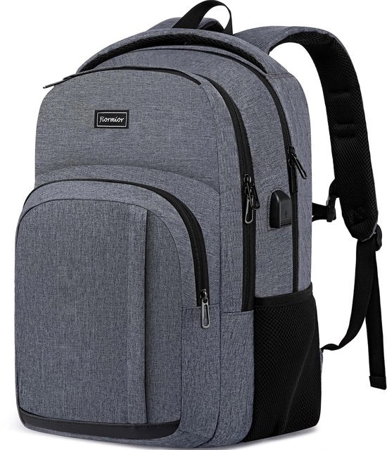 Borsa da Spalla per Studenti, Borsa per Laptop per Uomo Donna, Borsa per Computer per 15.6 Pollici, Borsa da Spalla per Ufficio con Alimentazione USB 35L