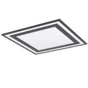 Plafoniera Moderna Savatarila Alluminio Nero Luce Led Integrato 32,5W