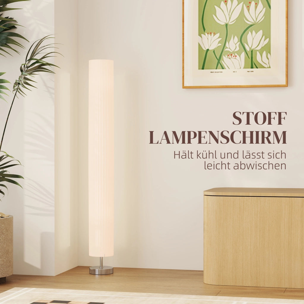 Lampada da terra per soggiorno e camera da letto ¨C zephmum ¨C bianco 14x14x120 cm