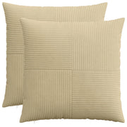 Federa 2 pcs ALMELO Grigio Verde 55 x 55 cm corduroy 915307