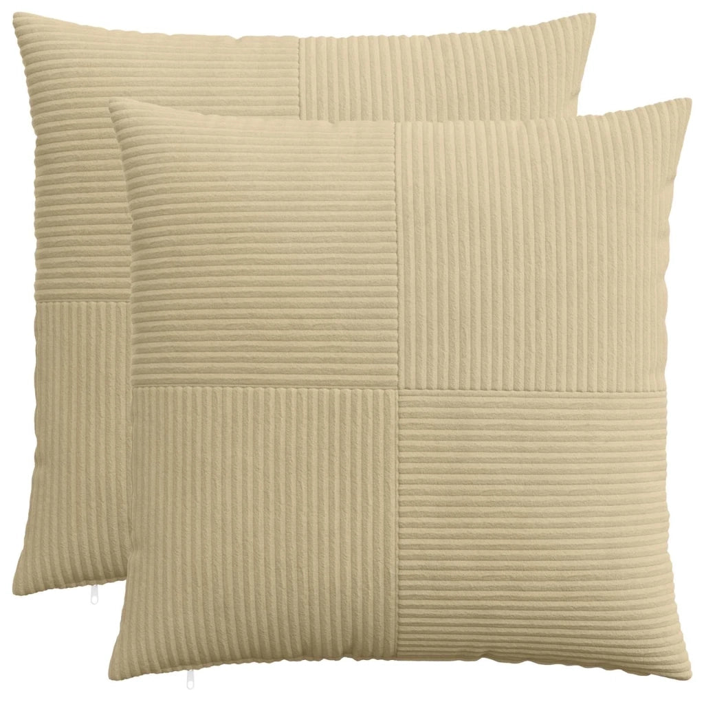 Federa 2 pcs ALMELO Grigio Verde 55 x 55 cm corduroy 915307