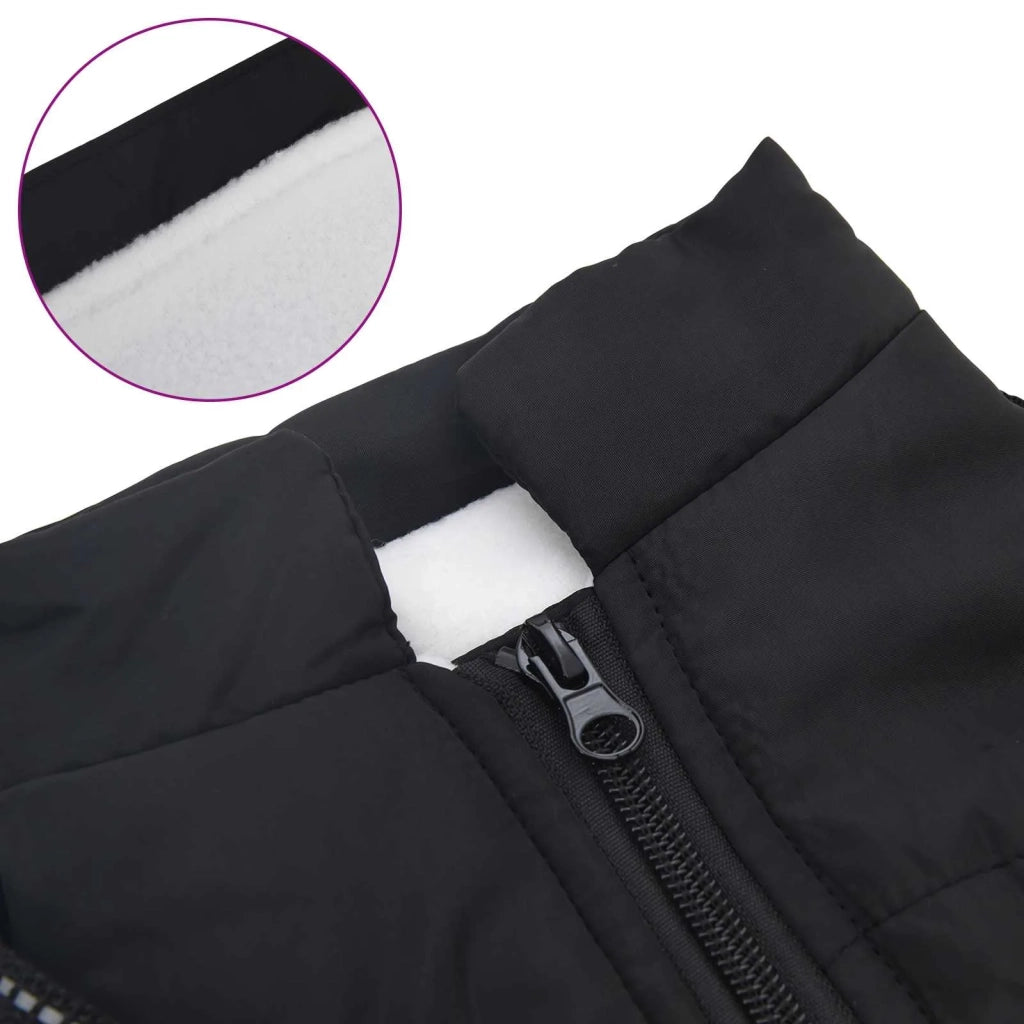 Cappotto per Cani Nero L32 Pile e Poliestere CFW8371873
