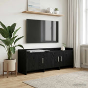 Mobile TV 130 x 33 x 47 cm Rovere Nero Legno ingegnerizzato 8011196