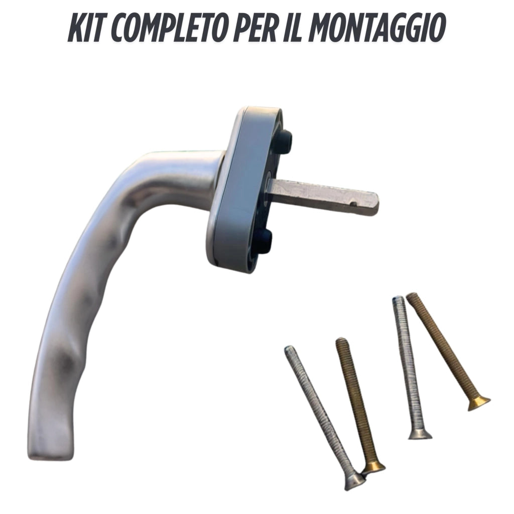 Maniglia per finestra con apertura 360 gradi bronzato