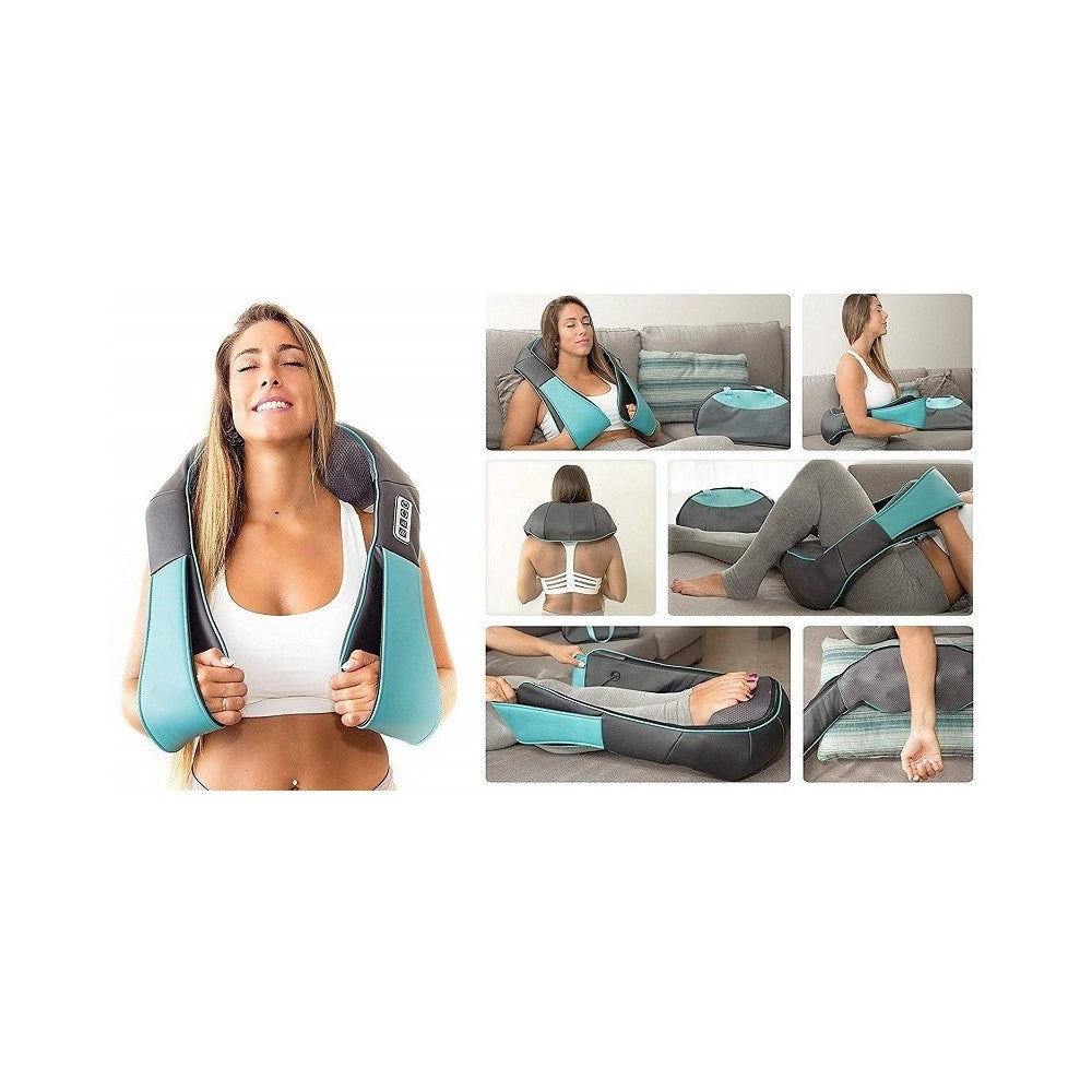 Trade Shop - Fascia Massaggiante Termico Neck Ergonomico Calore Shiatsu Collo Spalle Schiena -