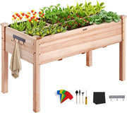 Piantagione su gambe - Vaso per piante all'aperto - Cestino per fiori - per Giardino o Balcone - Letto di giardino elevato - Legno - 77 x 38 x 76