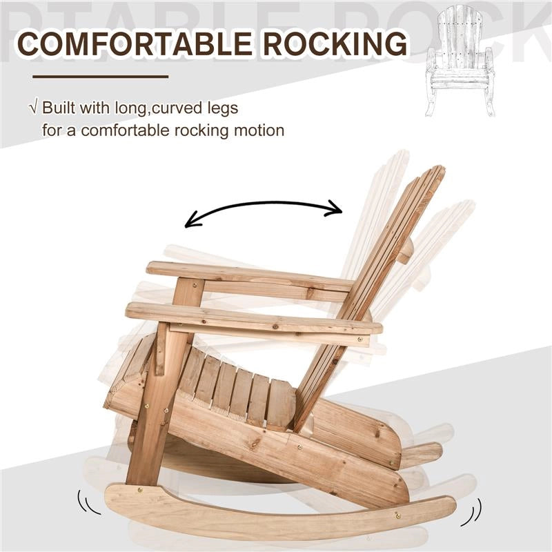 SEDIA ADIRONDACK IN LEGNO PER GIARDINO IMPERMEABILE COLOR TEAK