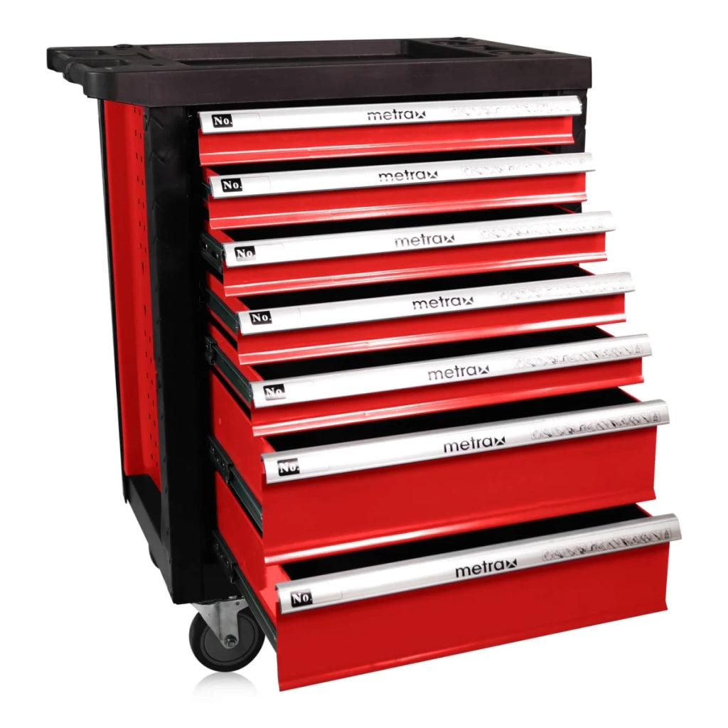 Carrello da officina, colore rosso
