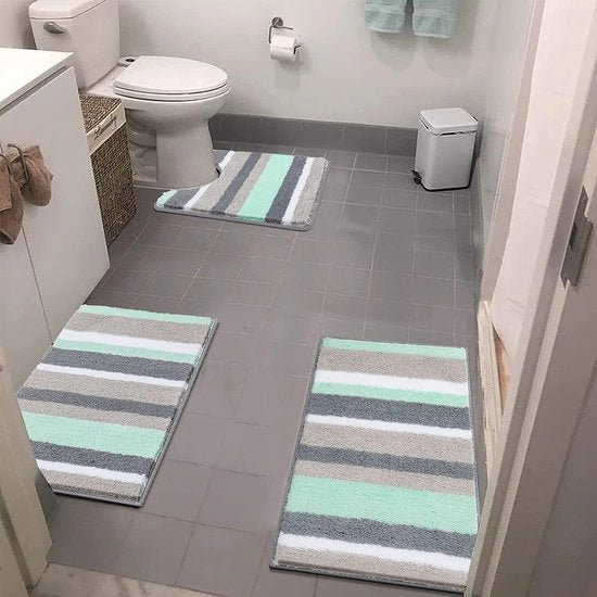 Pavimento da Bagno - Matto da Bagno - Accessori da Bagno - Duurzaam - 100% Microfibra - 30x50 cm - 2 mm - 1 pz - 1 set