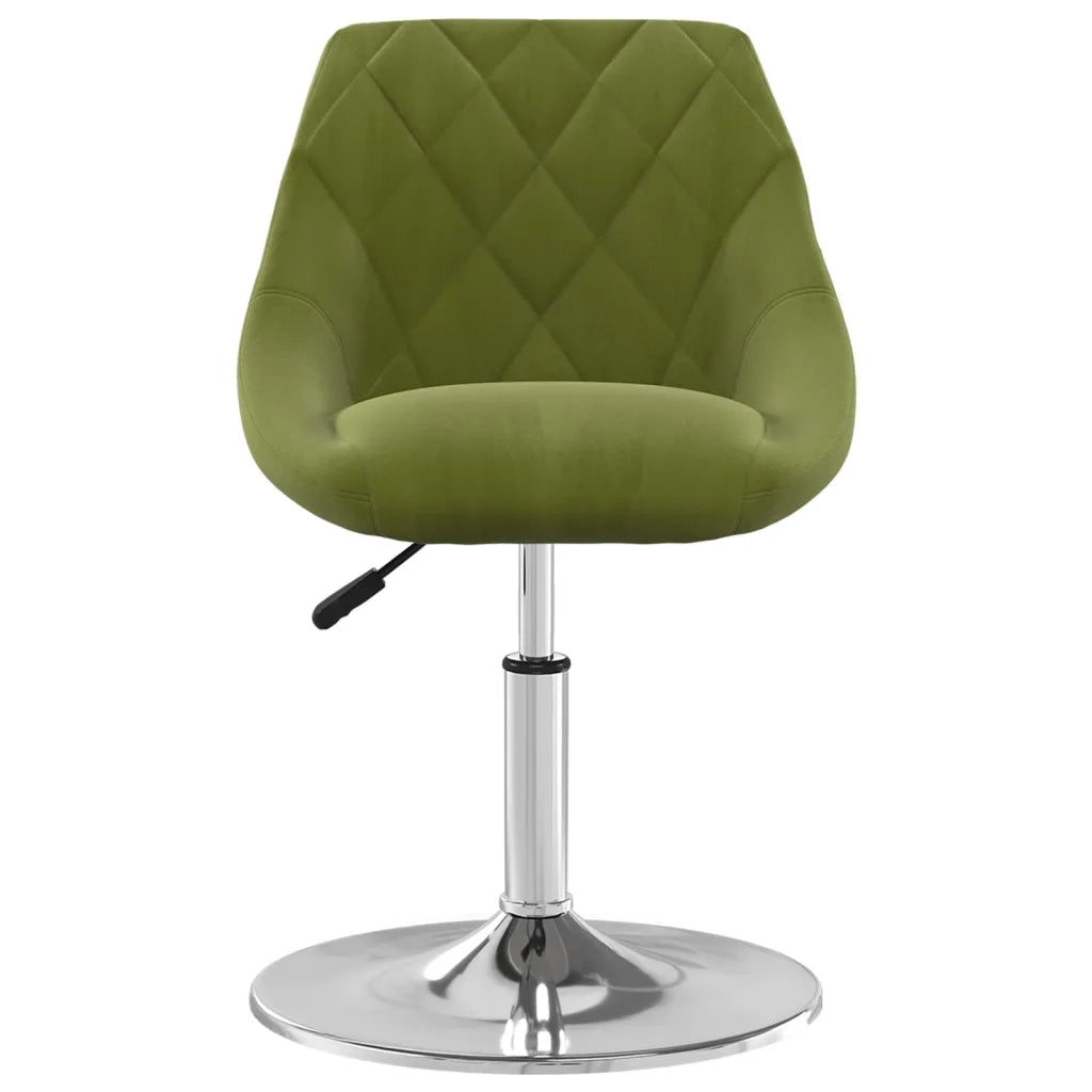 Sedie da Pranzo Girevoli 2 pz Verde Chiaro in Velluto 335285