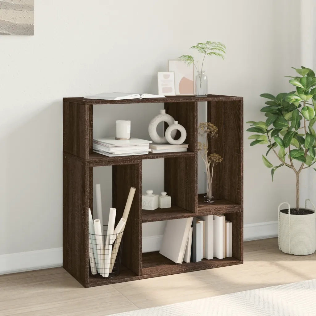 Mobili TV 2 pz Rovere Marrone 75x30x50 cm in Legno Multistrato 840792