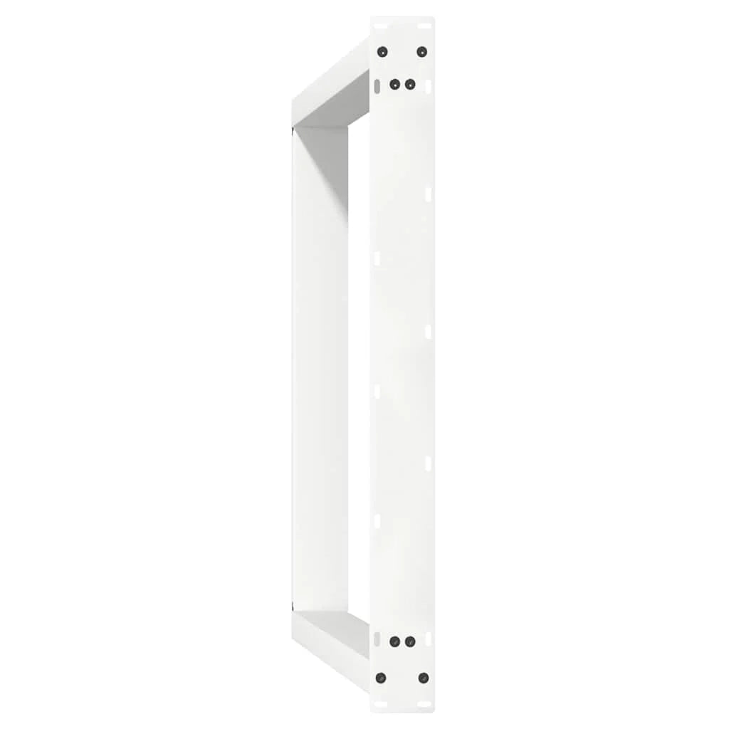 Set di 2 gambe per tavolo da pranzo dal design moderno a forma di U 100 x 73 cm con guide regolabili in acciaio bianco 02_0057085
