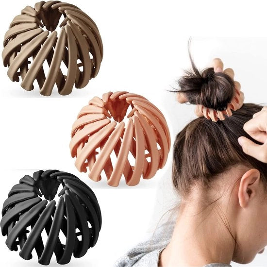 Tre set di spille per capelli per donne, nido di uccello vintage, clip per capelli, grandi clip per capelli, accessori per capelli, accessori per capelli per ragazze e donne, finitura liscia