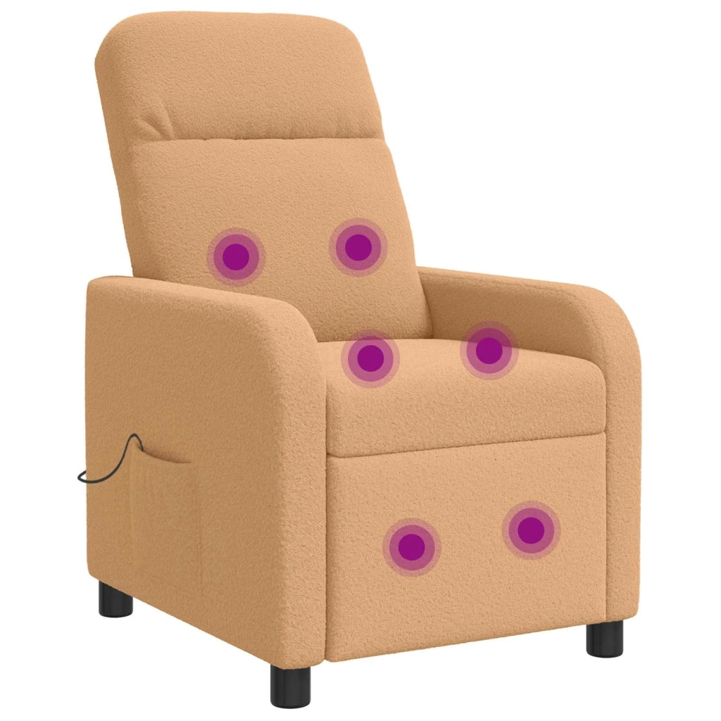 Divano Sedia-Poltrona Massaggiante Beige Boucl¨¦