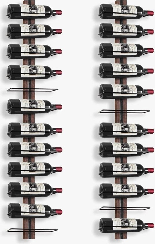 Wijnrek a muro per 24 bottiglie - Wijnrek in legno per la cucina, sala da pranzo, bar