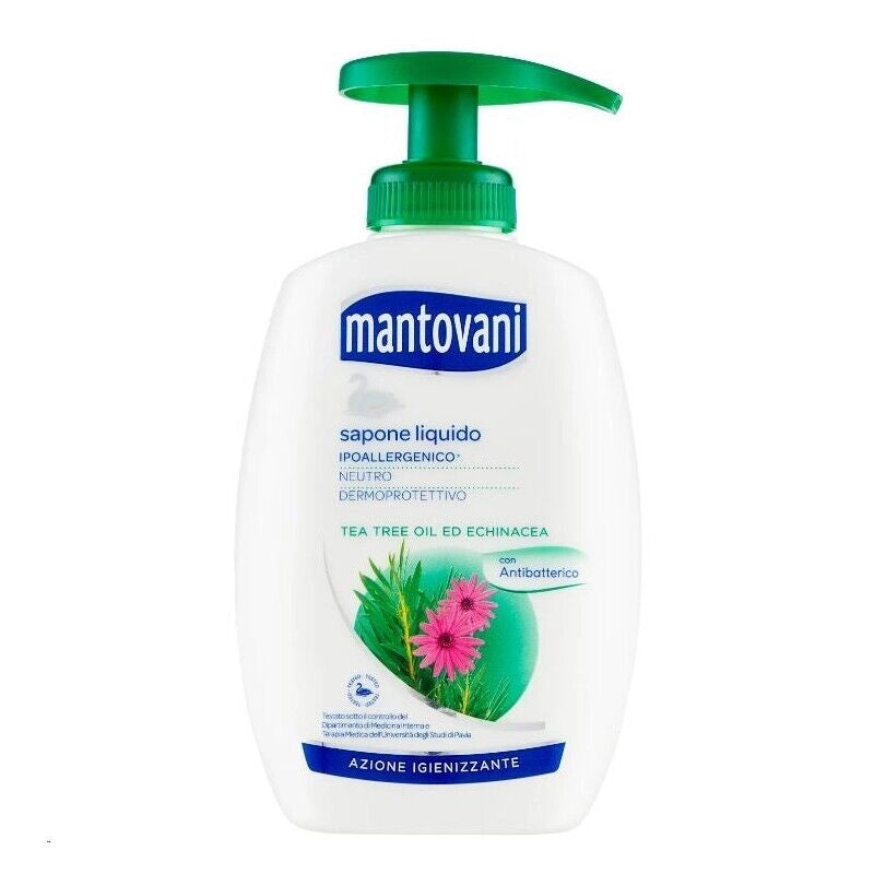 MANTOVANI SAPONE LIQUIDO CON EROGATORE 300 ML IPOALLERGENICO TEA TREE OIL ED ECHINACEA