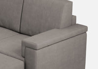 Divano 2 Posti con Pouf 168x145x85 cm Marrak in Tessuto Grigio