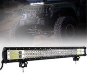 FARO BARRA SUPPLEMENTARE PROFONDITA AUTO FUORISTRADA. 12V 24V 96 LED 288W 6000K
