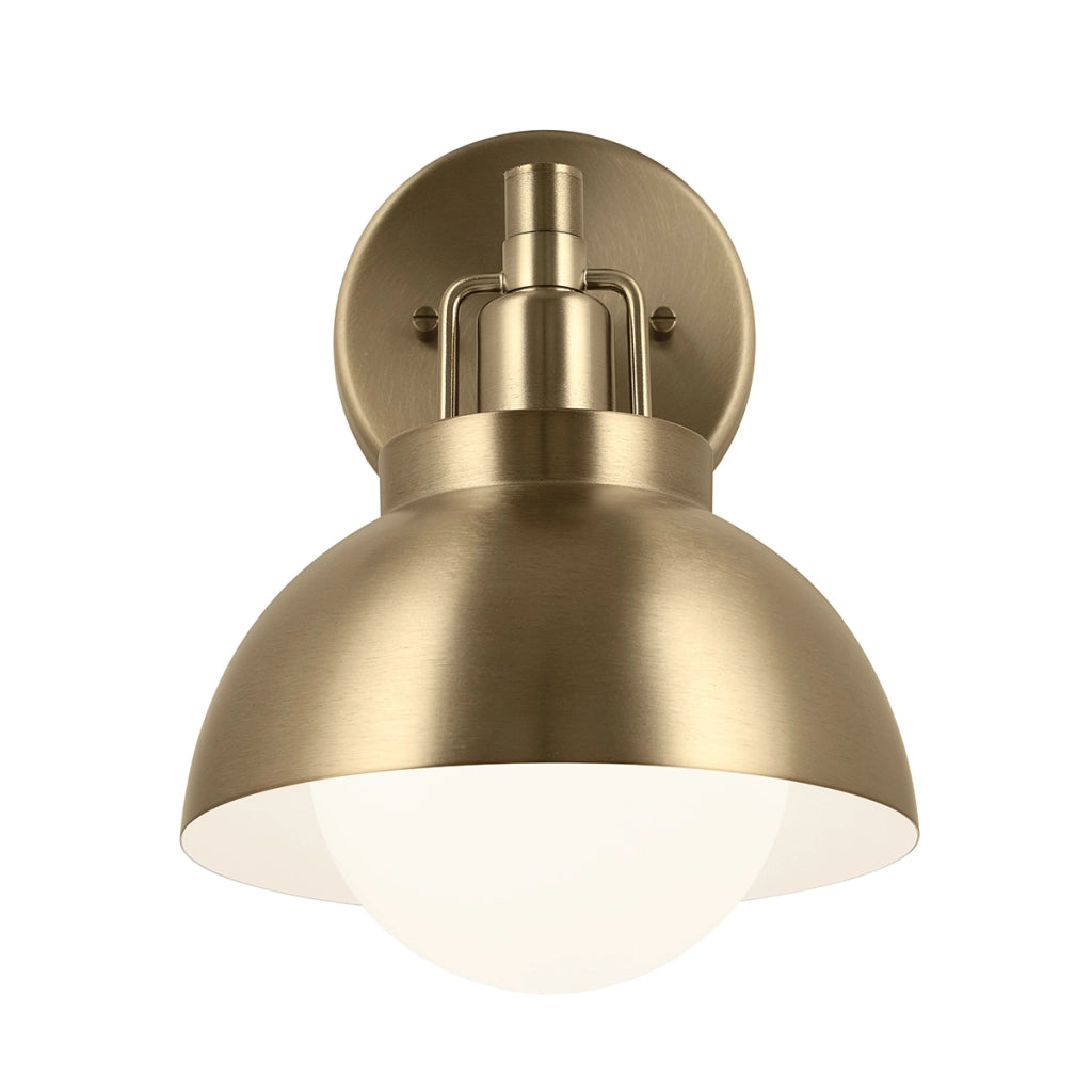 Lampada industriale ottone NIVA vetro opale E27 Kichler
