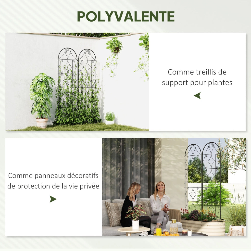 Griglia per piante rampicanti ¨C Zephmum ¨C Nero 50x180 cm