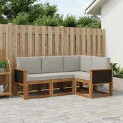 Set di divani da esterno 4 pcs Naturale e Grigio Chiaro 3385162