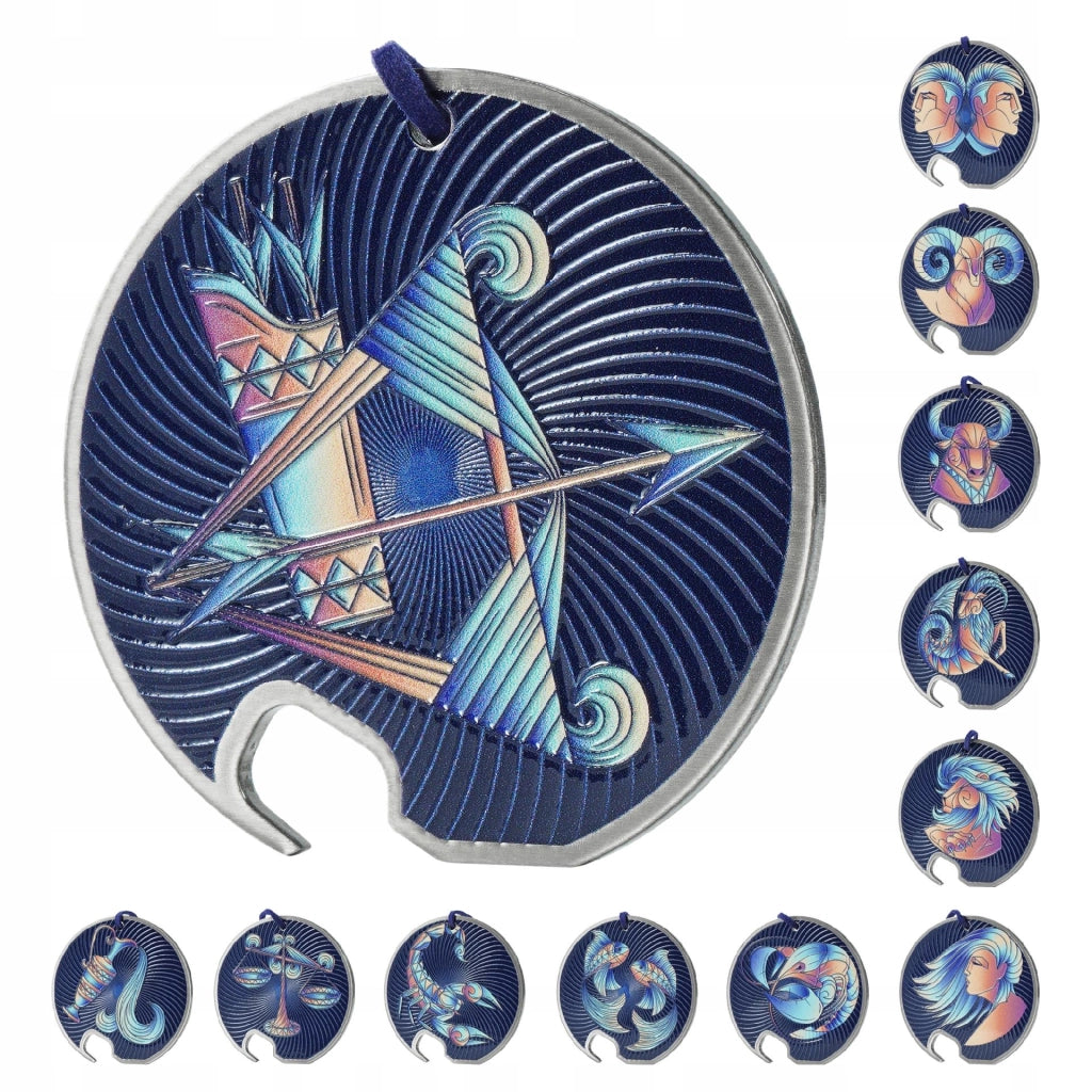 Apribottiglie in metallo KADAX, regalo per segno zodiacale Sagittario, resistente
