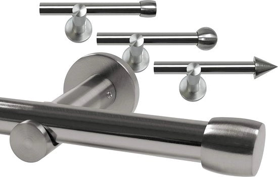 Maniglia telescopica per tende, 1 canale, diametro 13/16, set + accessori