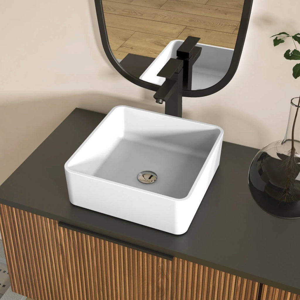 Lavabo da appoggio Solid Surface MONACO - nero