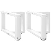 Set di 2 gambe robuste a T per tavolino da caffè 40 x 25 x 30 cm con piedini regolabili design moderno acciaio bianco 02_0057275
